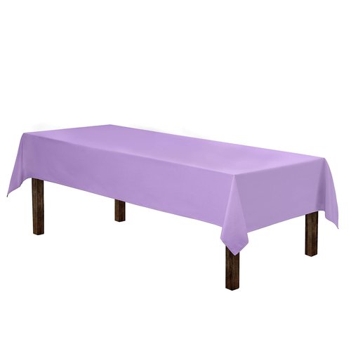 Gee Di Moda Rectangle Tablecloth - 60 x 84 Inch Lavender Table Cloth for 5 Foot Rectangle Tables - Heavy Duty Washable Fabric - for Holiday Party, Dinner, Weddings, Baby Shower & Events