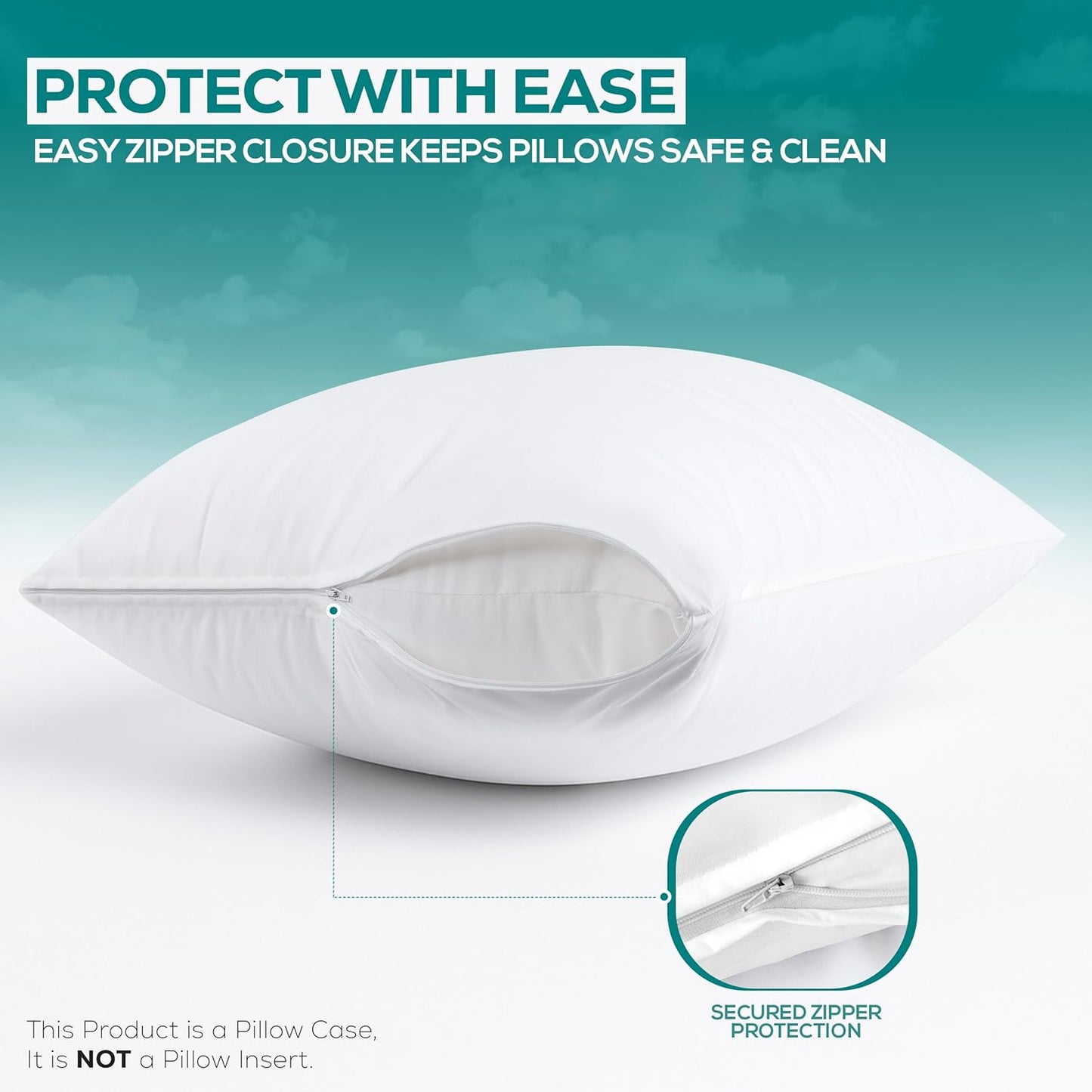 Utopia Bedding Pillow Protectors - Toddler Size, Zipper Closure, Bed Bug & Dust Mite Proof, Waterproof (White)
