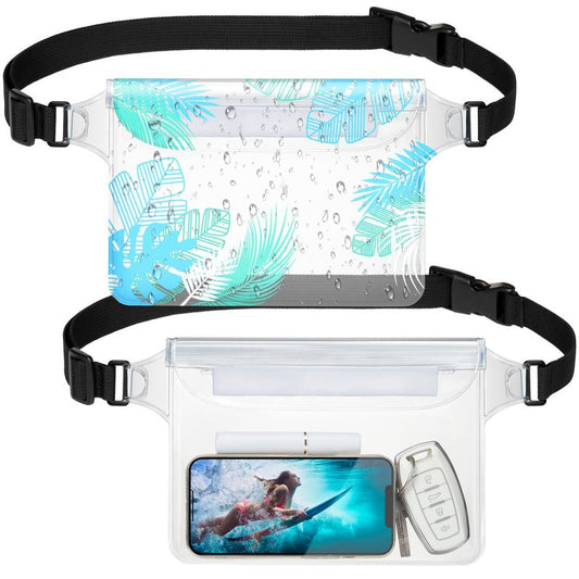 F-color Waterproof Fanny Pack - Cruise Essentials 2026 - Waterproof Pouch with Adjustable Waist Strap, Triple Zipper Roll-Top Dry Bag for Phone, Keep Passport Valuables Dry for Beach Kayaking Boating