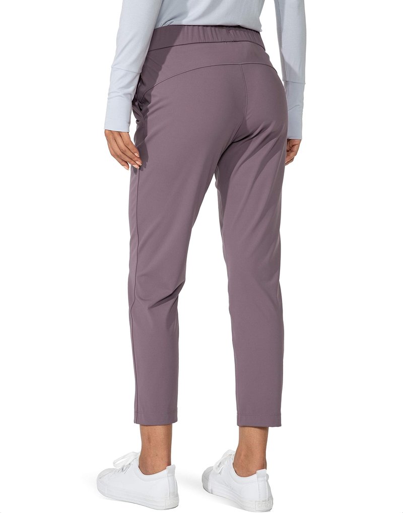G Gradual Women's Pants with Deep Pockets 7/8 Stretch Sweatpants for Women Athletic, Golf, Lounge, Work (Dusty Purple, X-Large)