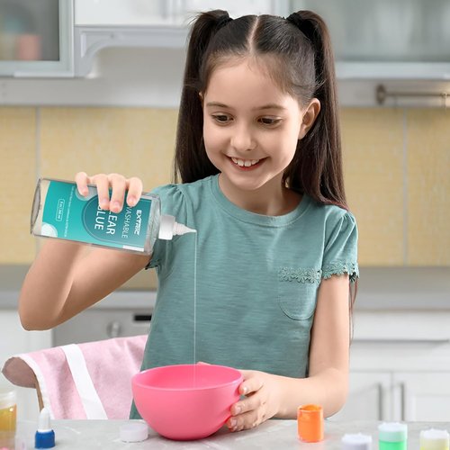 Clear Glue by Elmer's - Washable Liquid Glue 9 Ounces, Perfect for Slime and Art Projects | Non-Toxic, Dries Clear