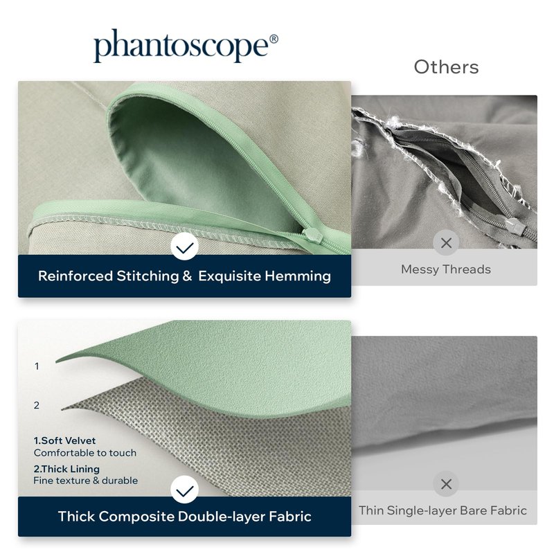 Phantoscope Pack of 2 Velvet Decorative Throw Decorative Pillow Cover Soft Solid Square Cushion Case for Couch Olive Green 18 x 18 inches 45 x 45 cm