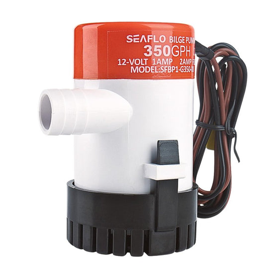 SEAFLO 01 Series 350 GPH Bilge Pump – 12V, 3/4" Outlet, Marine Submersible Pump with Anti-Airlock Protection, CE & Rohs Certified, 4-Year Warranty | Reliable for Boats and Marine Applications