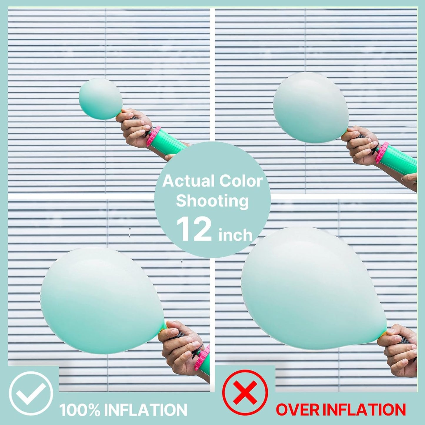 PartyWoo Teal Balloon Arch Kit - 127-Piece Set with 36, 18, 12, 10, and 5 Inch Balloons for Baby Showers, Gender Reveals, Weddings, and Birthdays
