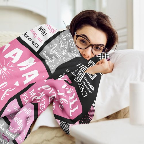 CUJUYO Christian Blanket for Women - Inspirational "I Am a Child of God" Design | 60"x50" Size