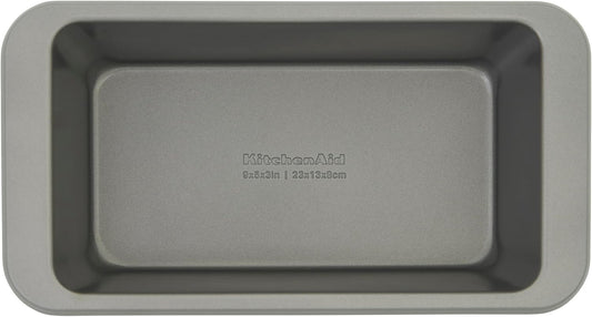 KitchenAid Nonstick Loaf Pan - Swiss Engineered Aluminized Steel, Dishwasher Safe, 9 x 5 Inch, Contour Silver