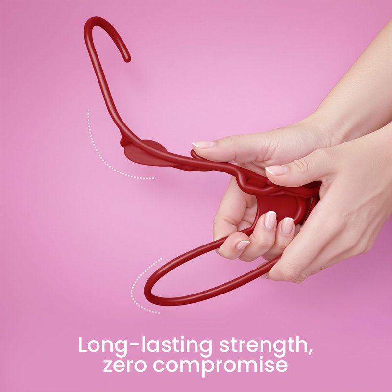 Utopia Home Plastic Hangers 30 Pack - Perfect Space Saving Clothes Hanger - Durable and Strong - Perfect Closet Organizers with Shoulder Grooves (Red)