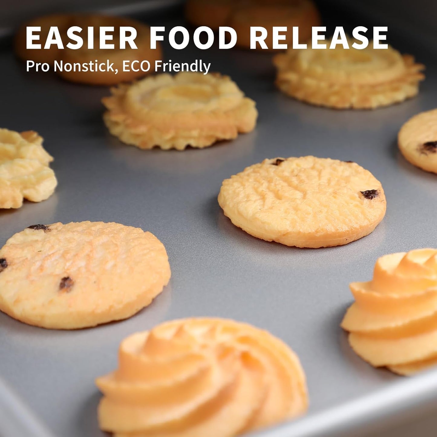Skiennix Toaster Oven Pans - 2-Pack 11-Inch Nonstick Baking Trays | Heavy Duty & Dishwasher Safe