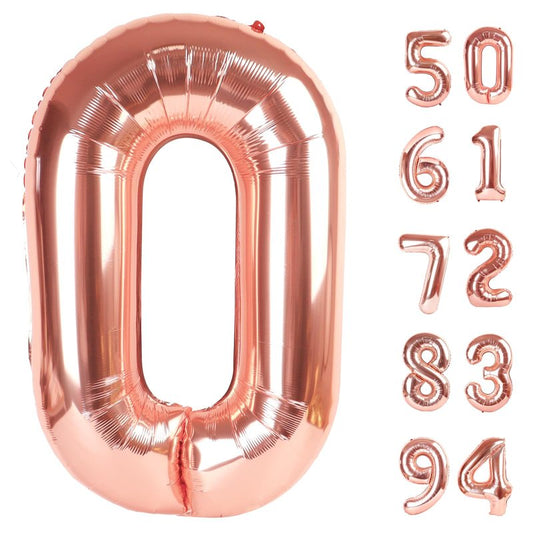 Rose Gold Number 26 Balloon 40 inch, 26 Number Balloons, 26th Birthday Decorations, 26 Year Old Women Men Rose Gold Party Supplies