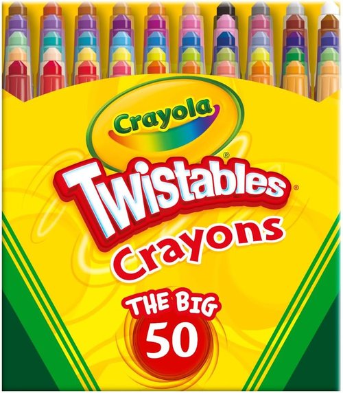Crayola Mini Twistables Crayons - No Peel Coloring Crayons for Kids | 50 Count, Perfect for Arts & Crafts