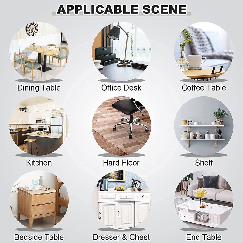 LovePads Frosted Table Cover Protector 44 x 60 Inch, 1.5mm Thick Plastic Table Cover, Table Protector for Dining Room Table, Waterproof Vinyl Tablecloth Table Pad Mat for Kitchen, Writing Desk