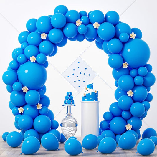 Voircoloria 90pack Blue Balloons Different Size 18/12/10/5 Inch Pastel Green Balloon Garland Arch Kit for Baby Shower,Graduation, Wedding, Birthday, Gender Reveal, New Year Decorations