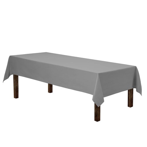 Gee Di Moda Rectangle Tablecloth - 60 x 84 Inch Charcoal Table Cloth for 5 Foot Rectangle Tables - Heavy Duty Washable Fabric - for Holiday Party, Dinner, Weddings, Baby Shower & Events