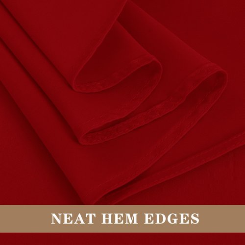 Fitable Red Rectangle Tablecloths for 6 Foot Tables, 6 Pack - 70 x 108 Inches - Stain Resistant and Washable Table Clothes, Polyester Fabric Table Covers for Wedding, Party, Banquet, Buffect