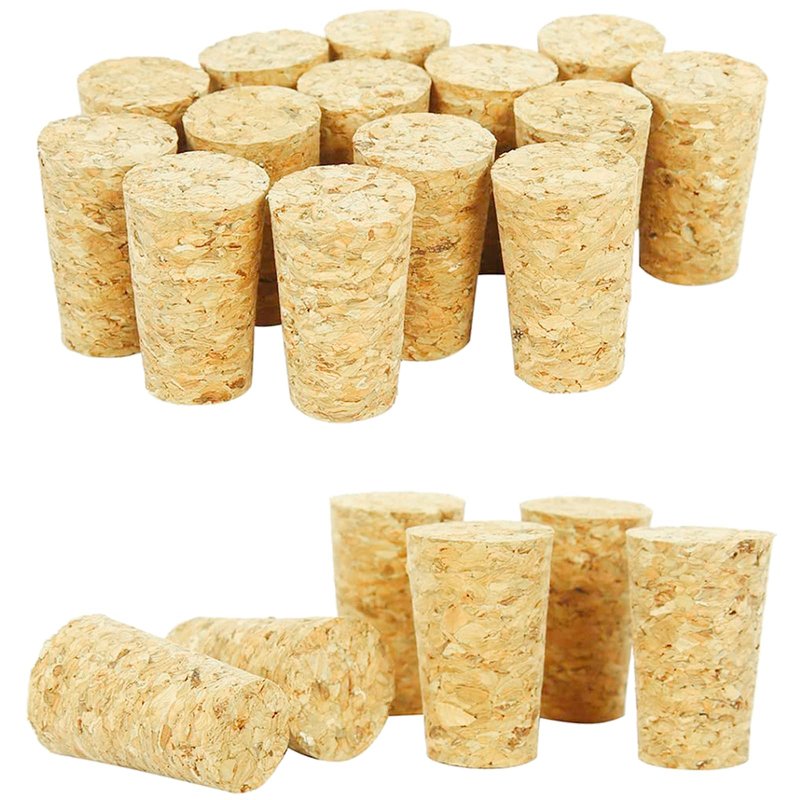 Enkrio 50pcs Natural Soft Wine Corks, Wine Making Crafts Wood Cork Stopper Replacement Corks For Wine Bottles