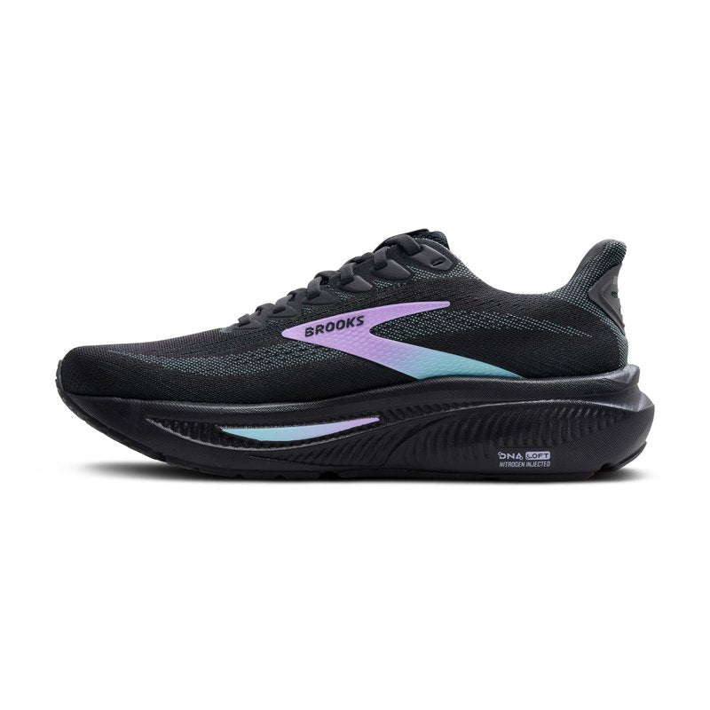 Brooks Women’s Ghost 17 Neutral Running Shoe - Grey/Clearwater/Purple - 9 Medium