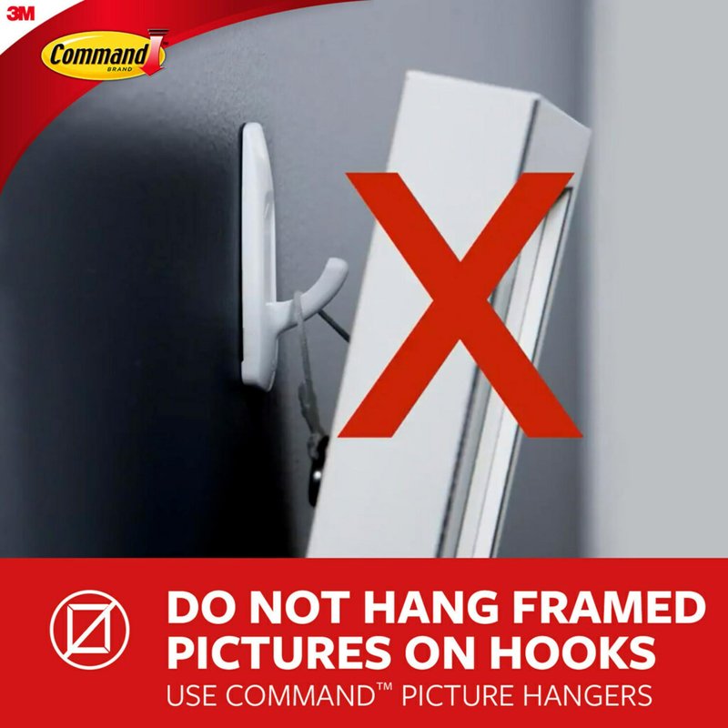 Command Medium Wire Toggle Hooks, 7 Wall Hook and 8 Strips, Damage-Free Hanging with Adhesive, No Tools for Hanging, Organization and Storage, Holds up to 2 lb