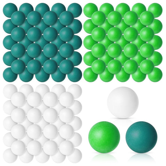 Libima 120 Pack Colored Table Tennis Balls 40 mm Plastic Balls Bulk for 4th of July Carnival Wedding Pool Games, DIY Arts, Pet Toys, School Patriotic Activities(Dark Green, Light Green, White)