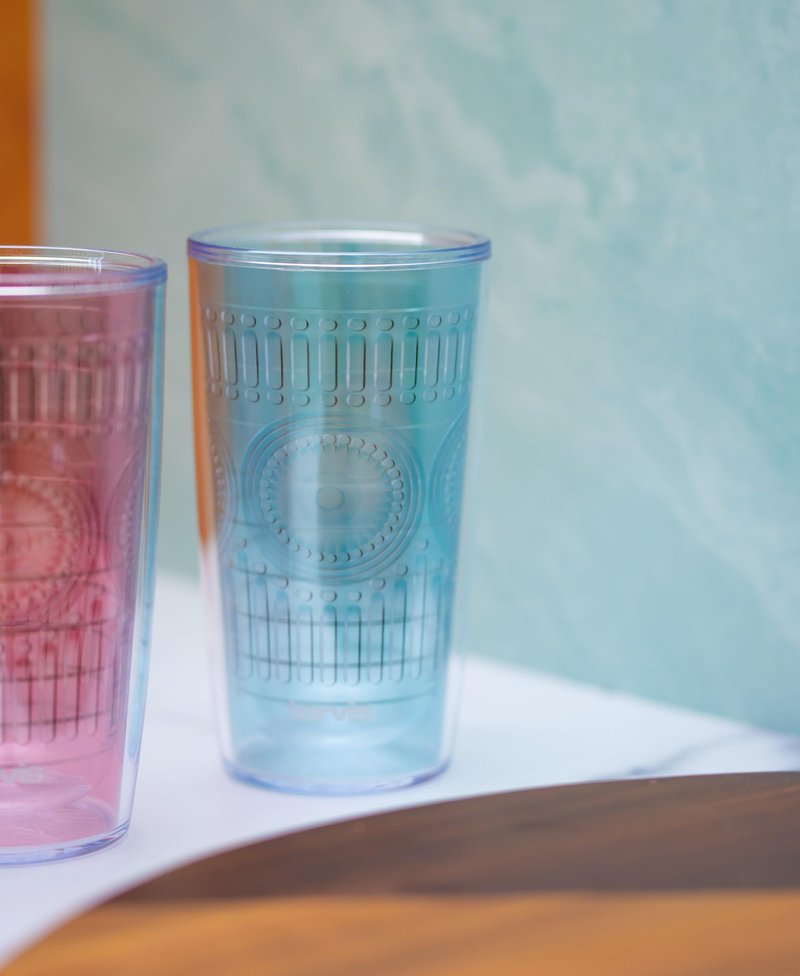 Tervis Romantic Embossed Hobnail Collection Made in USA Double Walled Insulated Tumbler Travel Cup Keeps Drinks Cold & Hot, 16oz, River Rock