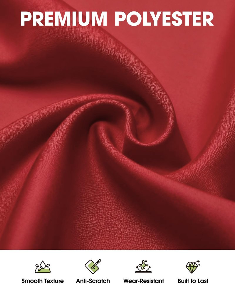 Pureegg Rectangle Table Cloth 60" x 102" – Durable Polyester Tablecloth Offers Reusable & Washable Protection, Ideal for Outdoor Party, Picnic, Wedding, Banquet and Birthday, 2 Pack, Red