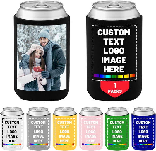 Skiennix Custom Can Cooler - Insulated Drink Holder for 12 oz Cans & Bottles | Personalized for Events