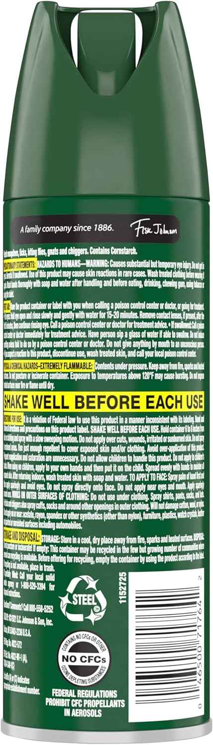 OFF! Deep Woods Mosquito & Tick Repellent Spray - 4 Oz, Non-Greasy, 2 Pack