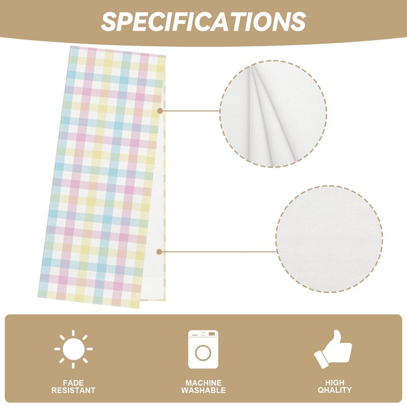 Buffalo Check Plaid Spring Table Runner Farmhouse Spring Summer Easter Home Kitchen Dining Room Table Decorations 13x72 Inch
