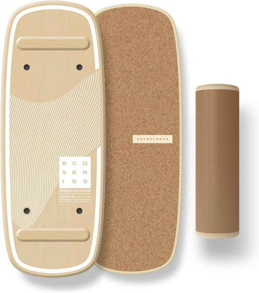 Revbalance 101 v2 Balance Board Trainer - Eco-Friendly Sports Equipment (White)