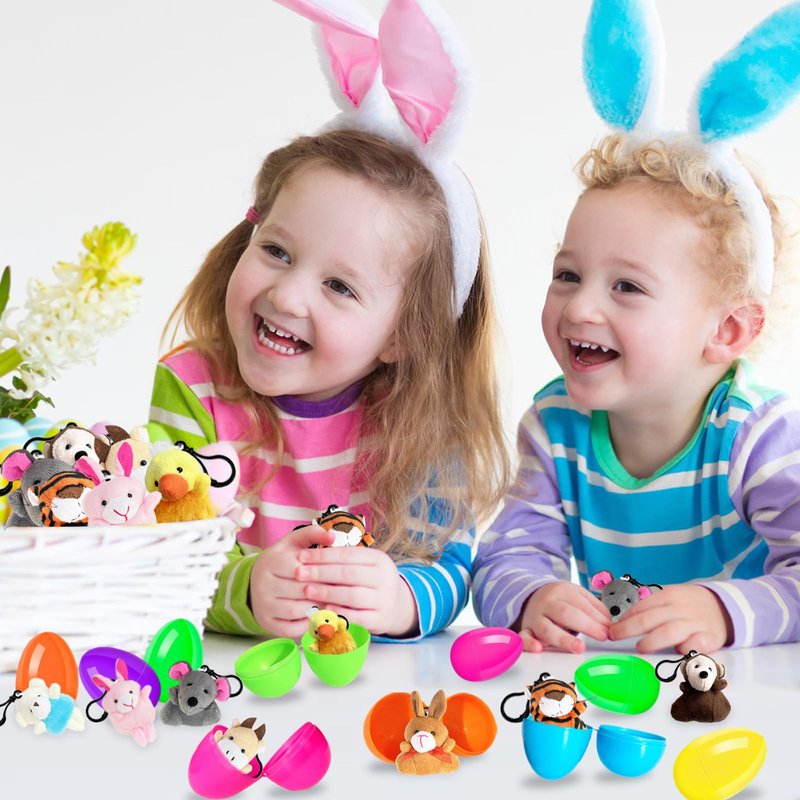Jnnzzggu 30 PCS Mini Plush Toys,Cute Stuffed Animals Plush Keychain Set,Animals Toys for Kids,Easter Basket Stuffers,Party Favors,Classroom Gift