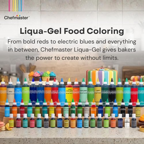Chefmaster Leaf Green Liqua-Gel® Food Coloring - Vibrant Professional-Grade Dye for Icing & Fondant | 10.5 oz