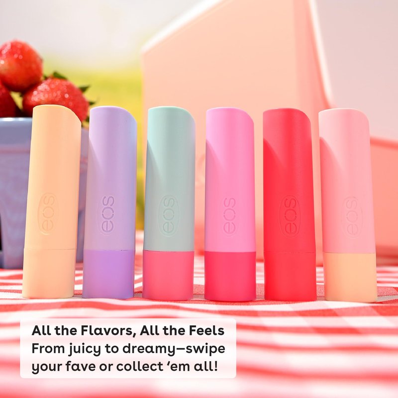 eos Natural Shea Lip Balm- Birthday Cake, All-Day Moisture, Shea Butter, Dry Lip Care, 0.14 oz