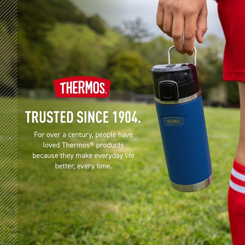 THERMOS ICON SERIES, Water Bottle with Spout - 18 Ounce, Lime - Stainless Steel Vacuum Insulated Water Bottle with Lid