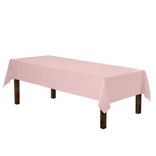 Gee Di Moda Rectangle Tablecloth - 60 x 126 Inch Pink Table Cloth for 8 Foot Rectangle Tables - Heavy Duty Washable Fabric - for Holiday Party, Dinner, Weddings, Baby Shower & Events