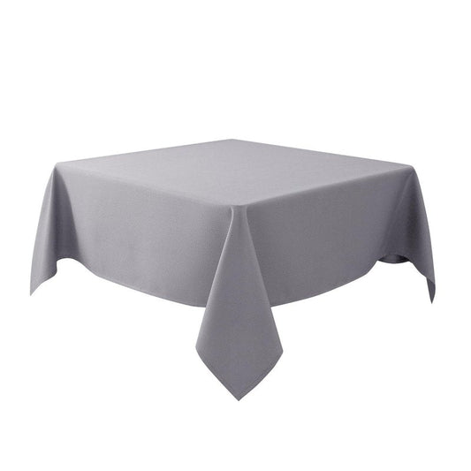 Biscaynebay Textured Fabric Square Tablecloths 60"x60", Silver Grey Water Resistant Table Cloth Small Card Folding Table Covers Linen for Dining, Kitchen, Wedding & Parties, etc. Machine Washable