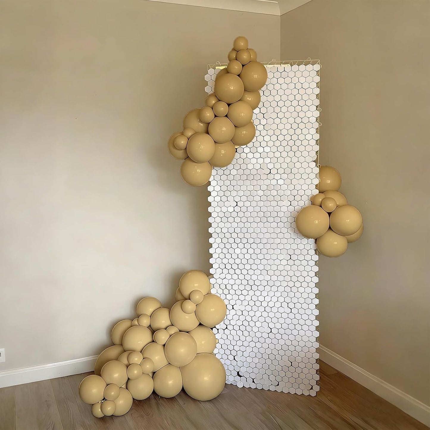 Skiennix Tan Balloons - 120-Piece Light Brown Balloon Set for Boho Wedding & Party Decor | 5-18 Inch Sizes