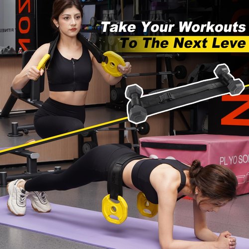 Hip Thrust Belt for Dumbbells, Booty Belt for Hip Thrust, Heavy Duty Adjustable Straps and Slip-Resistant Padding with Quick Side Release Buckles (Medium)