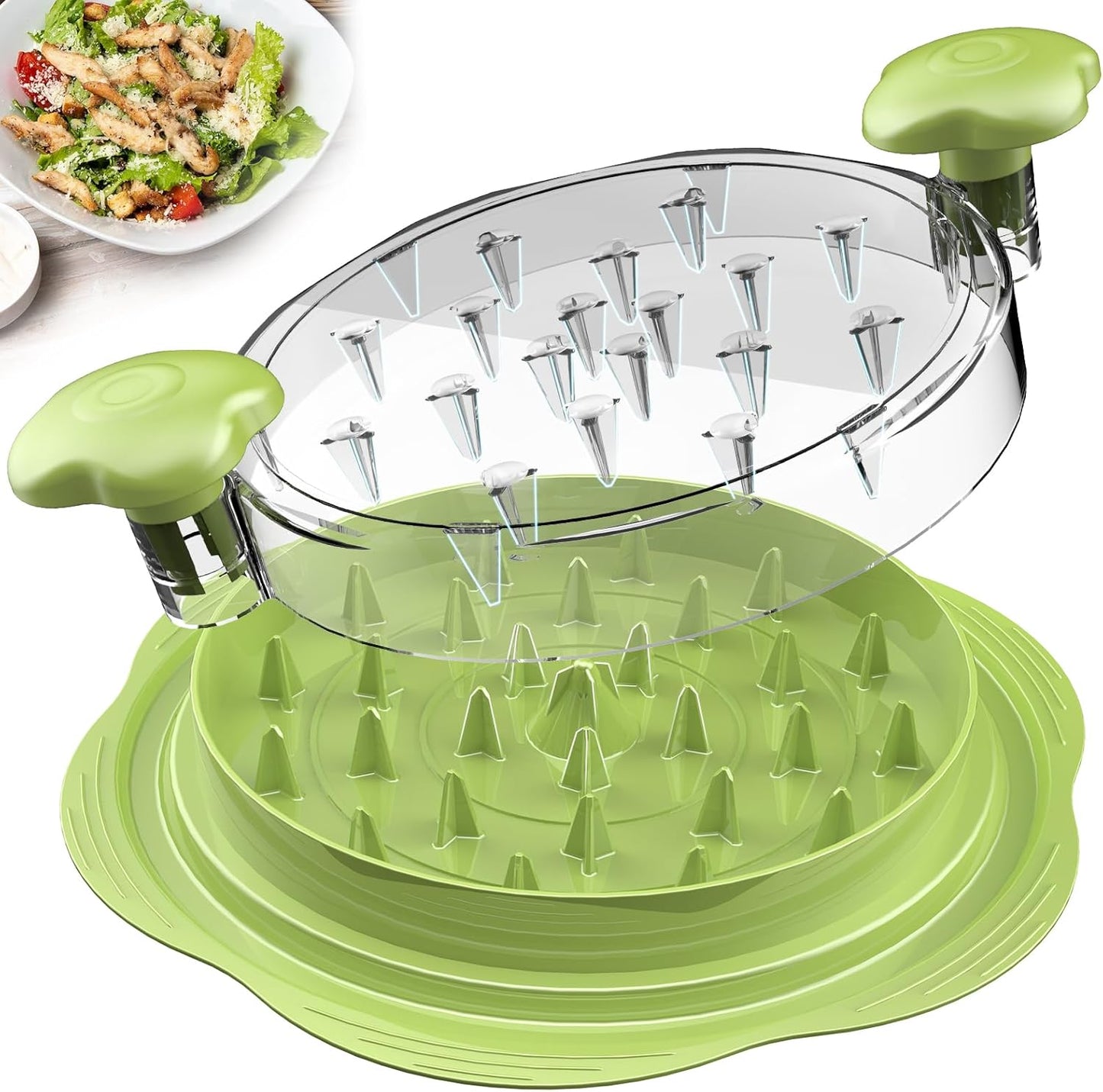 SURETIVIAN Chicken Shredder - Ergonomic Large Meat Shredder Tool with Brush & Fork | BPA-Free, Anti-Slip Handle