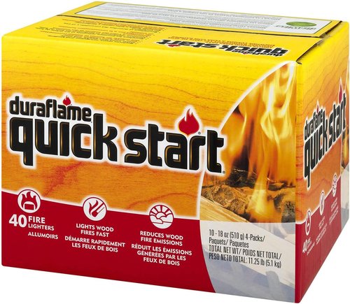 Duraflame Quick Start Firelighters - 10 Pack, Easy Lighting for Campfires & Grills
