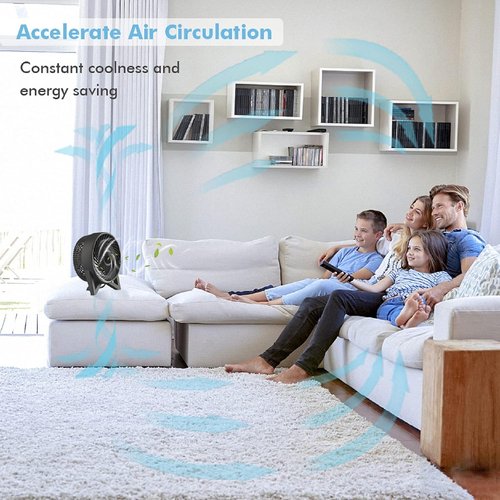 Dr.Prepare 8-Inch Desk Fan - Powerful & Quiet Tabletop Cooling Fan for Home & Office, Black