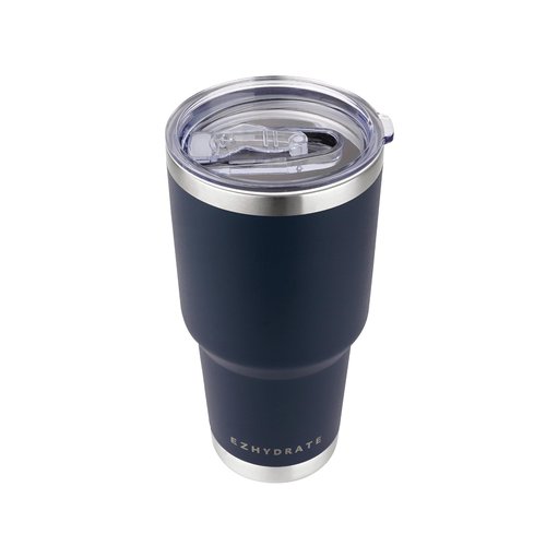 Ezhydrate 30oz Tumbler with Lid - Stainless Steel Vacuum Insulated Coffee Travel Mug, Double Wall, Durable, Leak Proof, BPA Free, Ice Coffee Thermal Cup, Navy Blue