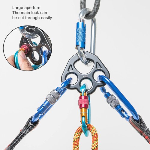 Boxwizard Rigging Plate 3 Holes Space Aluminium 50KN Uniform Force Equipment for Outdoors