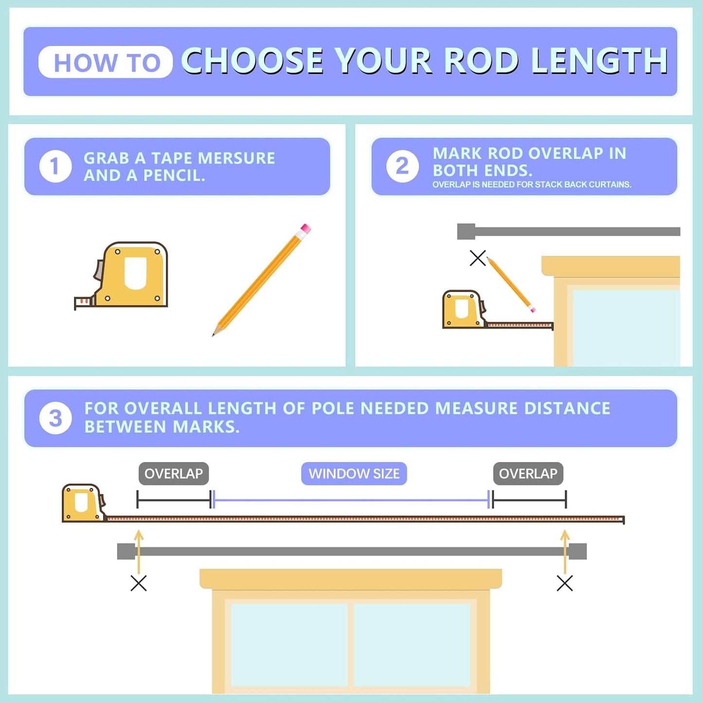 Byondeth Adjustable Curtain Rods - 16 to 60 Inches | 1-Inch Diameter with Flash Gold Aluminium Finials