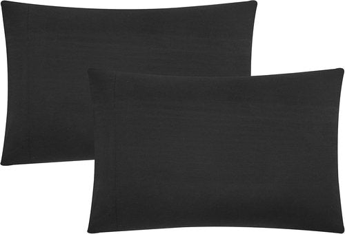 Evolive Ultra Soft Microfiber Pillowcases - Standard Size 20"x30" Pair Set with Envelope Closure | Black