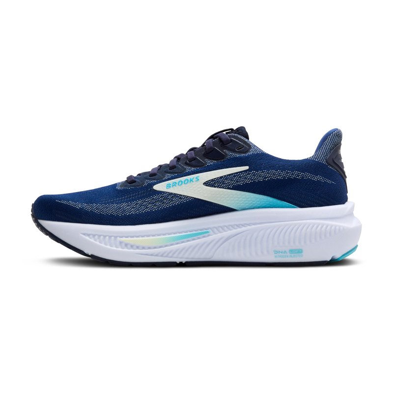 Brooks Women’s Ghost 17 Neutral Running Shoe - Navy/Green/Turquoise - 5.5 Medium