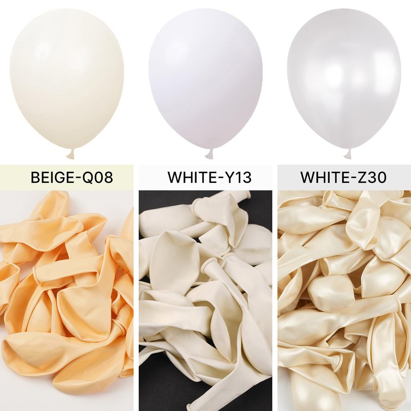 PartyWoo White Balloons 50 pcs 12 Inch Latex Helium White Cream Balloons for Wedding Baby Shower Birthday Bridal Shower Graduation Engagement Princess Anniversary Party Decorations White-Y13