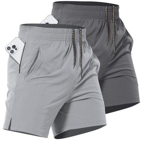 Lempue 2 Pack Mens Athletic Workout Shorts 7 Inch Quick Dry Gym Shorts with Pockets, Sports Tennis Running Shorts for Men