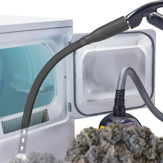 PetOde Dryer Vent Cleaner Kit - Efficient Lint Remover Vacuum Hose Attachment | Black Color