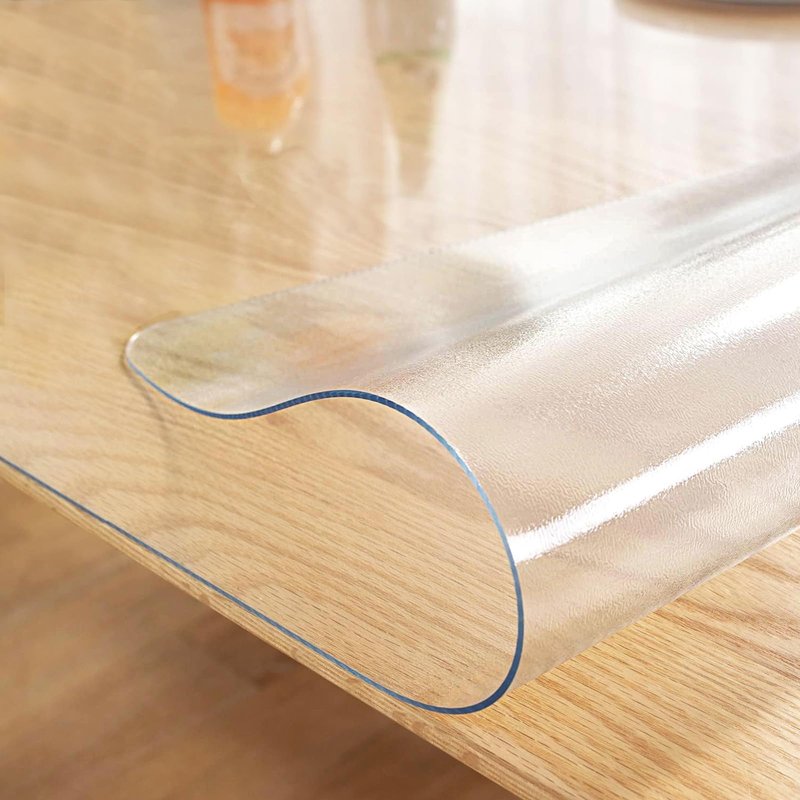 LovePads Frosted Table Cover Protector 54 x 54 Inch, 1.5mm Thick Plastic Table Cover, Table Protector for Dining Room Table, Waterproof Vinyl Tablecloth Table Pad Mat for Kitchen, Writing Desk