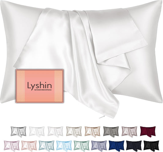 Skiennix Mulberry Silk Pillowcase - Queen Size, Hidden Zipper, Soft & Breathable for Hair & Skin | Ivory