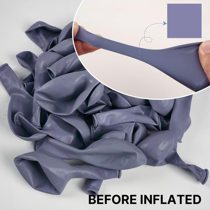 PartyWoo Dusty Blue Balloons 100pcs Different Sizes Pack of 18 12 10 5 Inch Boho Dusty Purple Muted Lavender Balloon Arch Kit for Baby Shower Anniversary Graduation Birthday Party Decorations Blue-F16